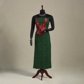 Green - bagh patchwork cotton unstitched kurta material
