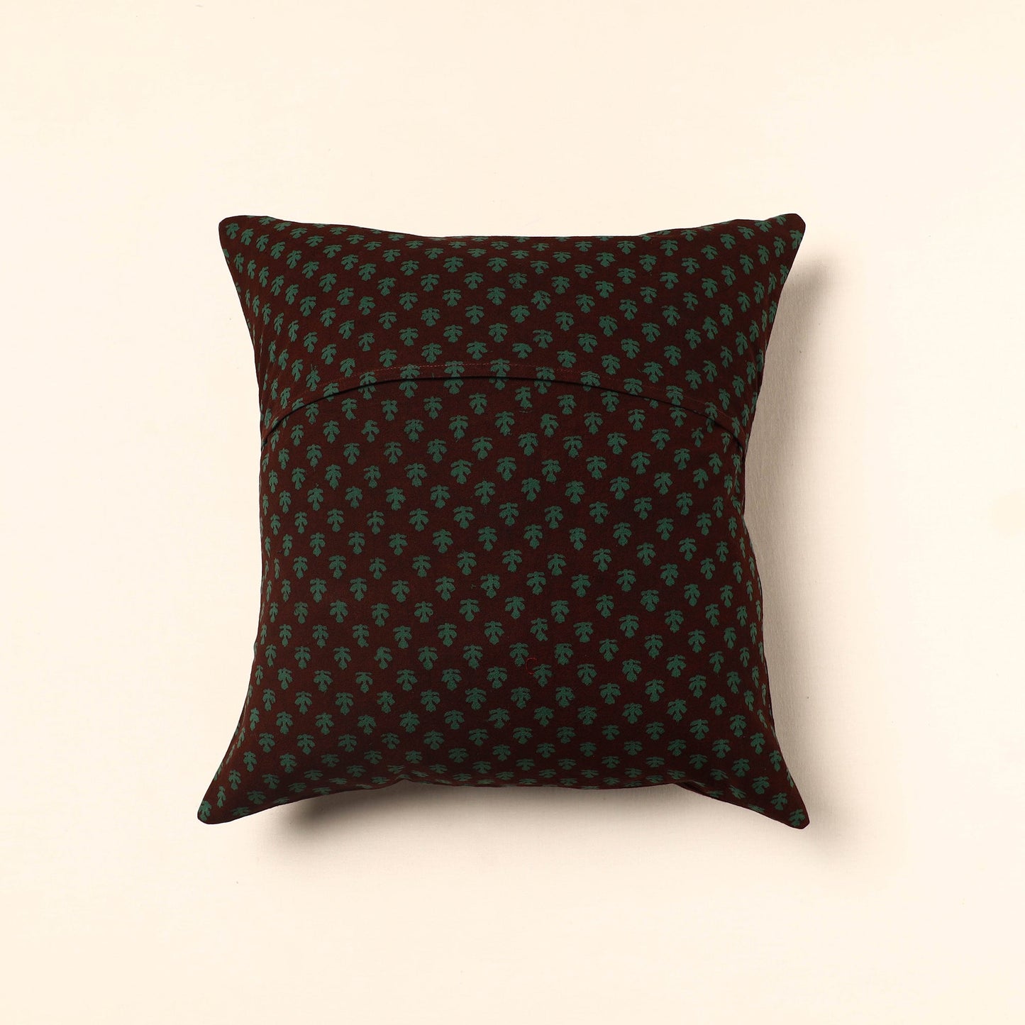 Green Bagh Block Printed Cotton Cushion Cover