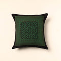 Green - Bagh Block Printed Cotton Cushion Cover (16 x 16 in) 11