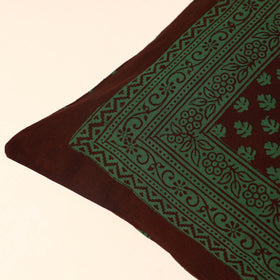 Green - Bagh Block Printed Cotton Cushion Cover (16 x 16 in) 22