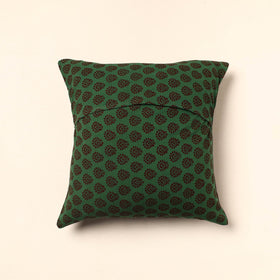 Green Bagh Block Printed Cotton Cushion Cover