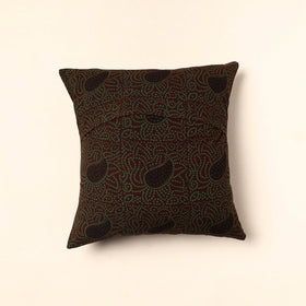 Green - Bagh Block Printed Cotton Cushion Cover (16 x 16 in) 39