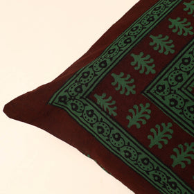 Green - Bagh Block Printed Cotton Cushion Cover (16 x 16 in) 39