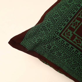 Green Bagh Block Printed Cotton Cushion Cover
