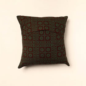 Green Bagh Block Printed Cotton Cushion Cover