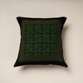 Green Bagh Block Printed Cotton Cushion Cover