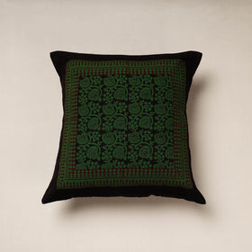 Green Bagh Block Printed Cotton Cushion Cover