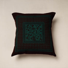 Green Bagh Block Printed Cotton Cushion Cover