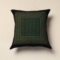 Green Bagh Block Printed Cotton Cushion Cover