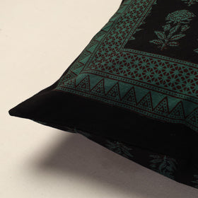 Green Bagh Block Printed Cotton Cushion Cover