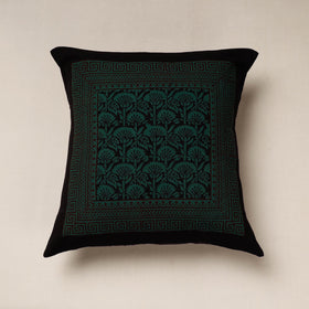 Green Bagh Block Printed Cotton Cushion Cover