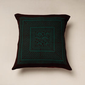 Green Bagh Block Printed Cotton Cushion Cover