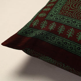 Green Bagh Block Printed Cotton Cushion Cover