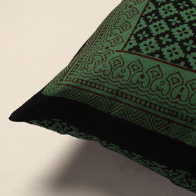 Green Bagh Block Printed Cotton Cushion Cover