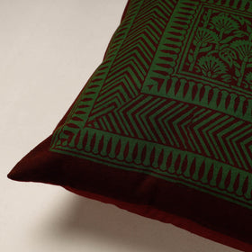 Green Bagh Block Printed Cotton Cushion Cover