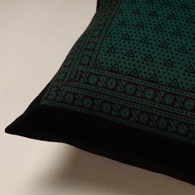 Green Bagh Block Printed Cotton Cushion Cover