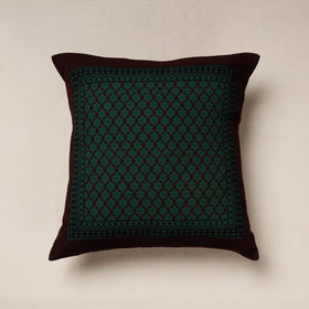 Green Bagh Block Printed Cotton Cushion Cover
