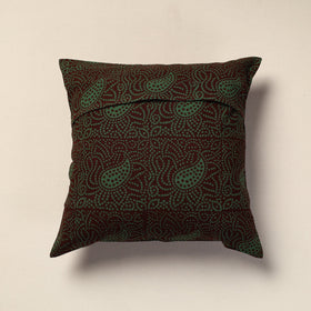 Green Bagh Block Printed Cotton Cushion Cover