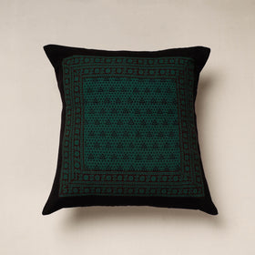Green Bagh Block Printed Cotton Cushion Cover