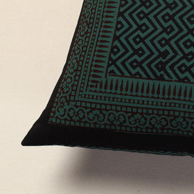Green Bagh Block Printed Cotton Cushion Cover