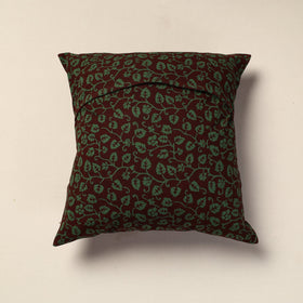 Green Bagh Block Printed Cotton Cushion Cover