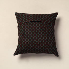 Green Bagh Block Printed Cotton Cushion Cover