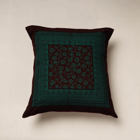Green Bagh Block Printed Cotton Cushion Cover