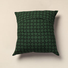 Green Bagh Block Printed Cotton Cushion Cover