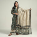 Green - bagru block printed chanderi silk kurta