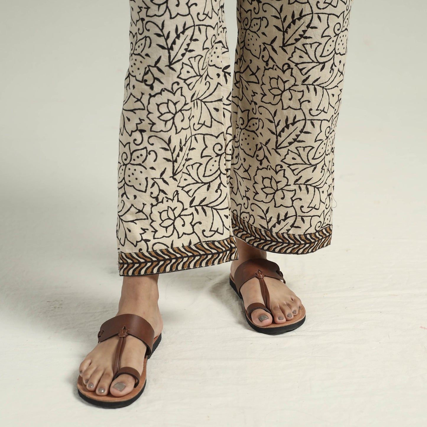Green - bagru block printed chanderi silk kurta