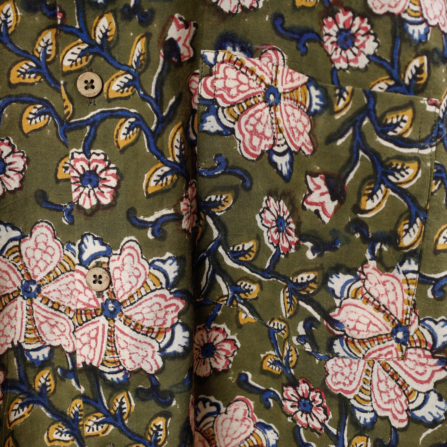 Buy Bagru Dabu Block Printed Cotton Men Full Sleeve Shirt Online at iTokri.com