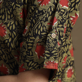  Bagru Hand Block Printed Cotton A-Line Kurta Online at iTokri.com