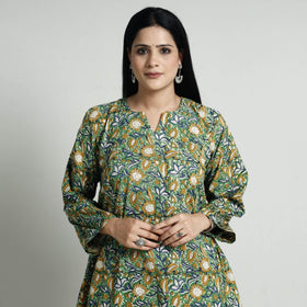 Buy Bagru Block Printed Cotton Kurta with Palazzo Set Online at iTokri.com