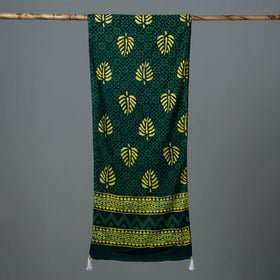 Buy Bagru Block Printed Tagai Work Cotton Stole with Tassels Online at iTokri.com