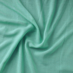Green - bamboo silk natural dyed pure handloom plain fabric