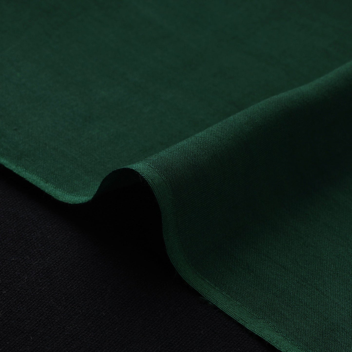 Green - bamboo silk natural dyed pure handloom plain fabric