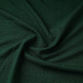Green - bamboo silk natural dyed pure handloom plain fabric