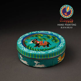  Banaras Handpainted Stainless Steel Roti Box