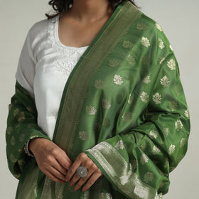 Buy Banarasi Handloom Katan Silk Zari Buti Dupatta with Tassels 63 Online l iTokri.com