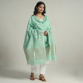  Banarasi Handloom Katan Silk Zari Buti Dupatta with Tassels 64 Online 