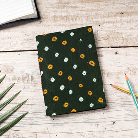 Green Bandhani Cover Handmade Paper Notebook 