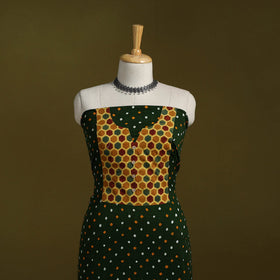 Bandhani patchwork cotton unstitched kurta material (3m) 04