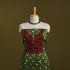 Bandhani patchwork cotton unstitched kurta material (3m) 37