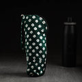  Green Bandhani Tie-Dye Cotton 1L Water Bottle Cover