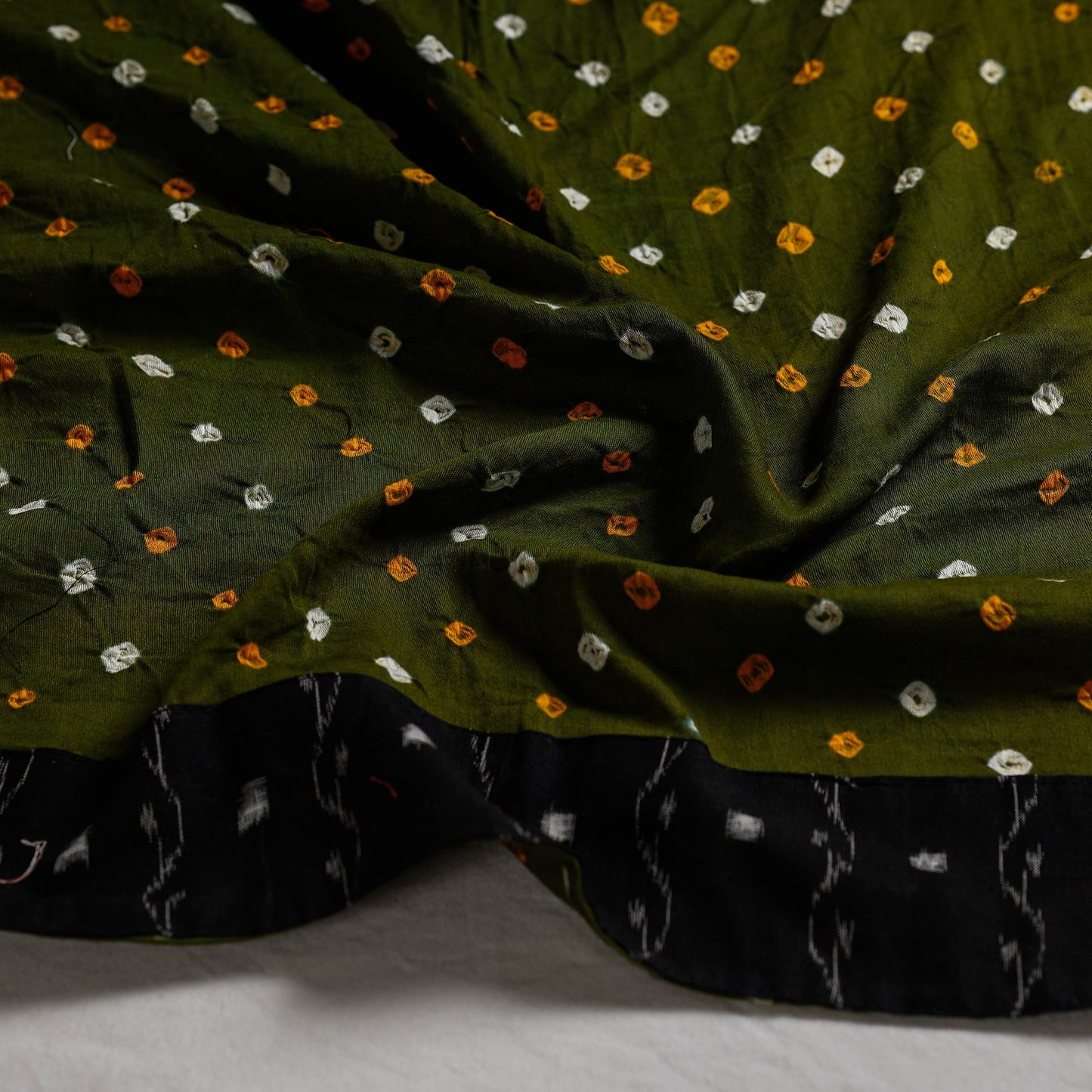 Buy Rangoli Bandhani Tie-Dye Cotton Blouse Piece 