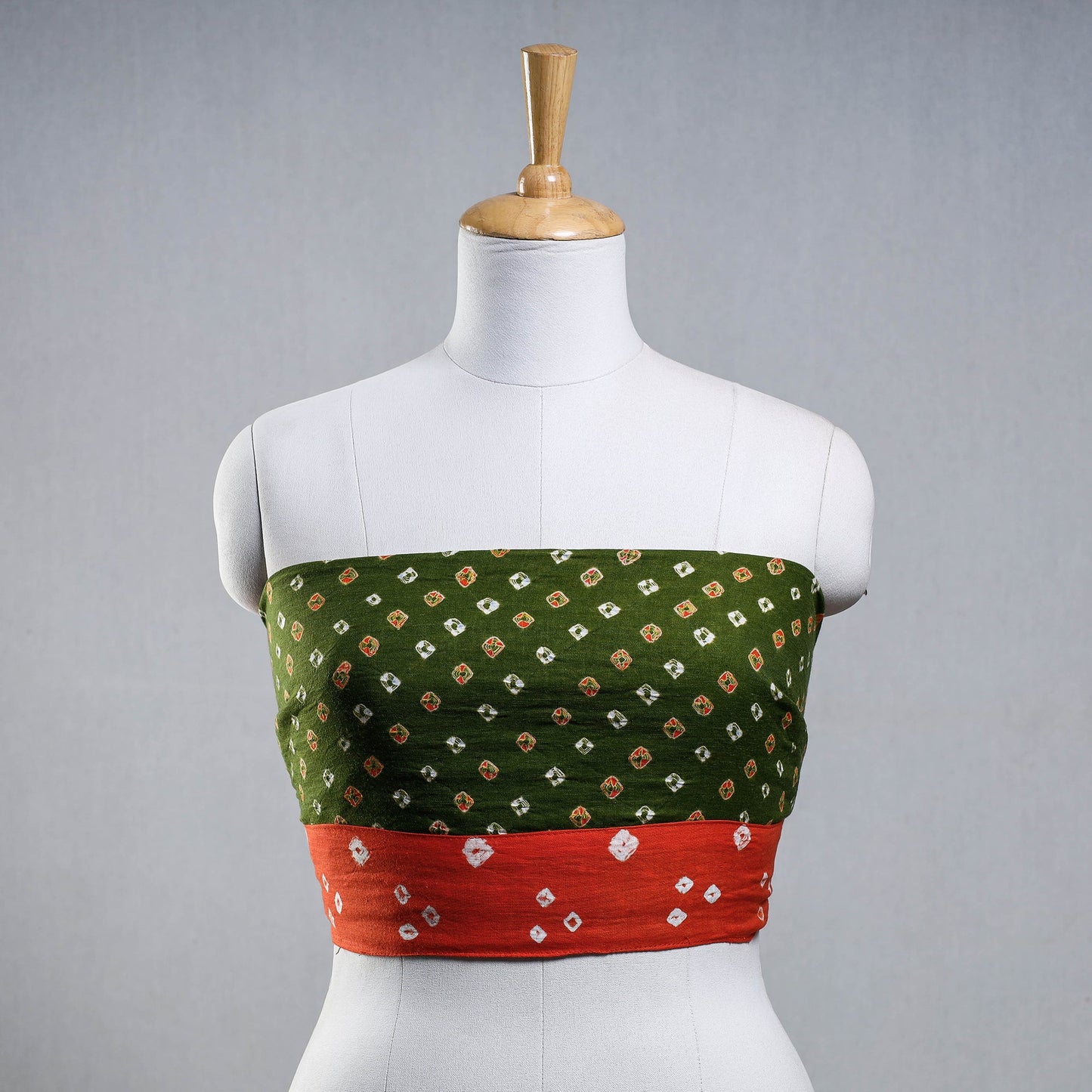 Buy Rangoli Bandhani Tie-Dye Cotton Blouse Piece Online at iTokri.com