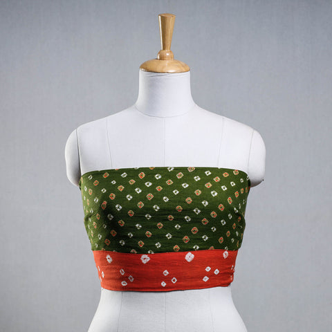 Buy Rangoli Bandhani Tie-Dye Cotton Blouse Piece Online at iTokri.com