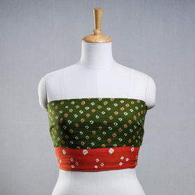 Buy Rangoli Bandhani Tie-Dye Cotton Blouse Piece Online at iTokri.com