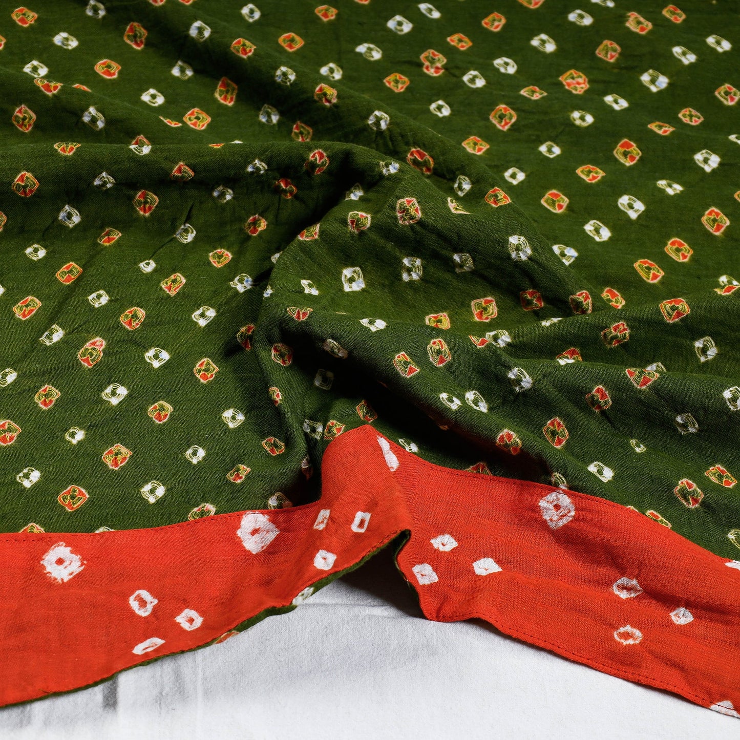 Buy Rangoli Bandhani Tie-Dye Cotton Blouse Piece Online at iTokri.com