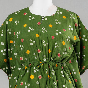 Bandhani Tie-Dye Cotton Kaftan with Tie-Up Waist 